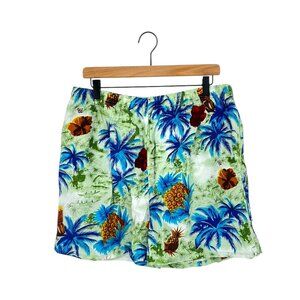 Merona Hawaii Pineapple Swim Trunks | Extra Large